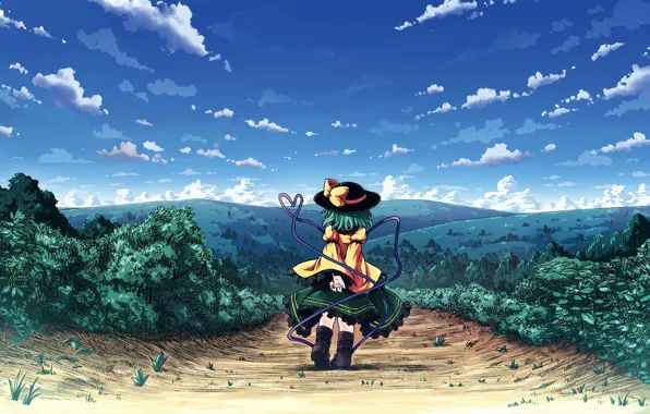 The sky, nature, girl, Touhou, Touhou