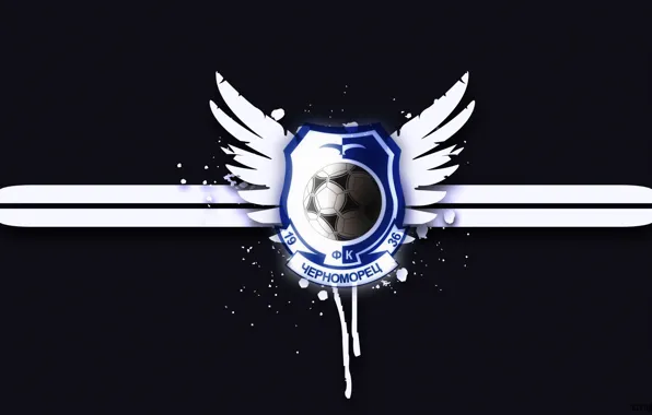 Black, Blue, Sport, Logo, Football, Wings, Background, Logo