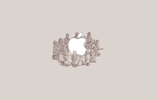 Minimalism, Apple, Humor, Art, Modern Religion