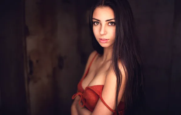 Picture girl, portrait, neckline, the beauty, Randi, ring light