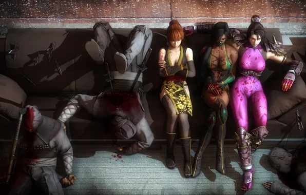 Girls, ninja, dead or alive, dead, crossover, mortal kombat, profit, Jade