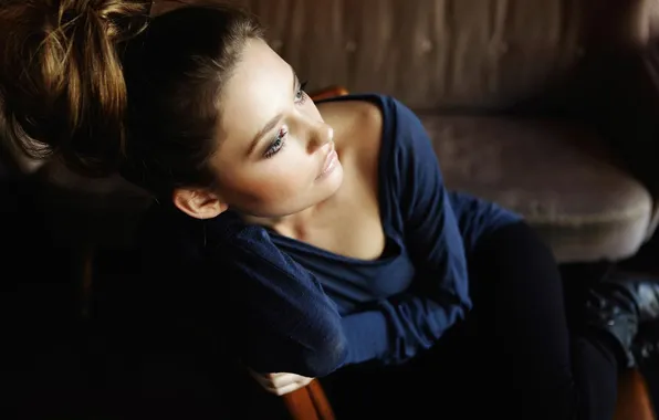 Look, girl, model, brown hair