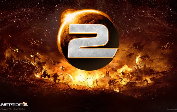 The game, logo, Sony Online Entertainment, PlanetSide 2