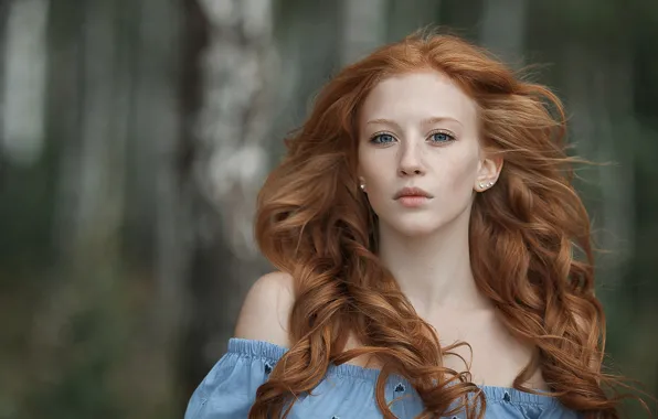 Picture look, girl, freckles, redhead