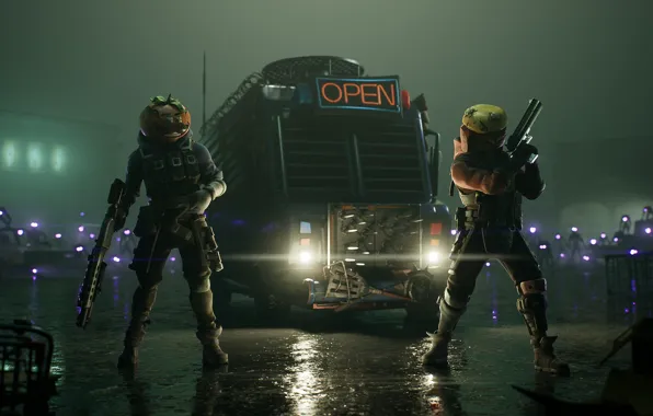 Night, soldiers, two, Fortnite
