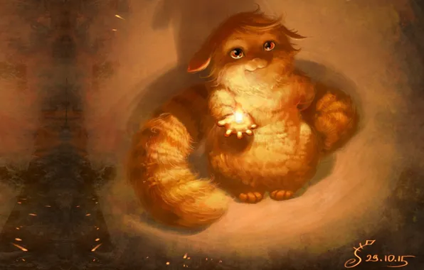 Cat, cat, mood, cat, art, children's, A bit of good, Vera Velichko