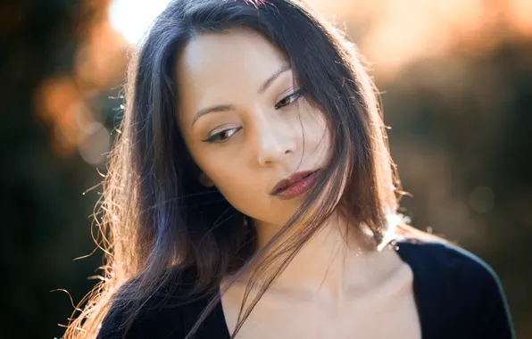 Picture girl, face, background, hair, Martin Fuhrmann