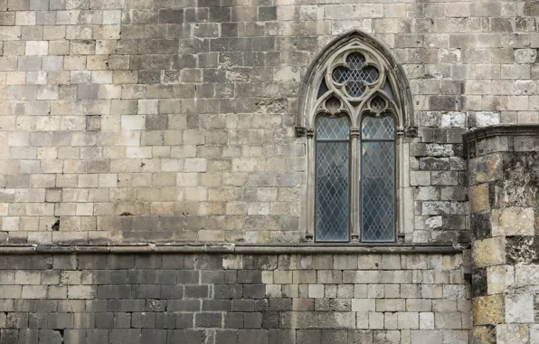 Picture stones, wall, Window, masonry, Spain