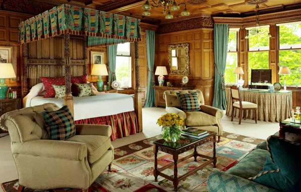 Picture design, style, interior, living room, Skibo Castle