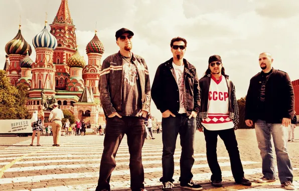 Moscow, group, rock, system of a down, moscow, soad