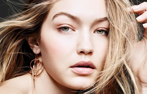Look, pose, model, portrait, makeup, hairstyle, hair, Gigi Hadid