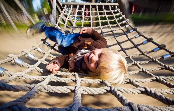 Picture mood, boy, hammock