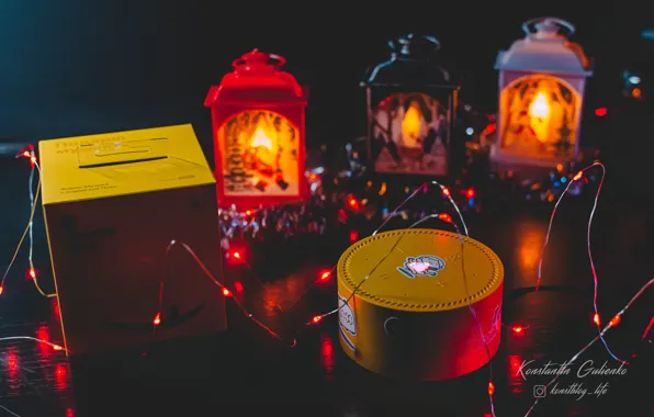 New year, Style, lanterns, fonarik, yandex light station, Yandex