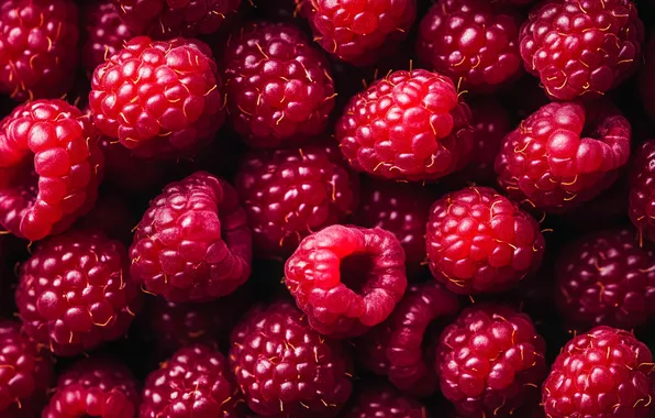 Light, berries, raspberry, harvest, a lot, ripe, AI art, neural network