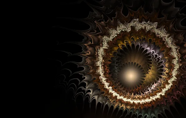 Circles, background, color, distortion, fractal pattern