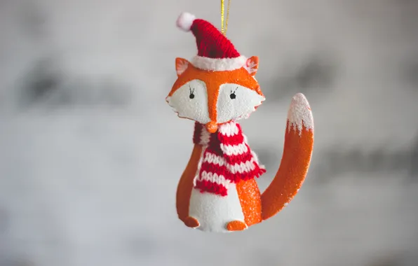 Holiday, toy, new year, Fox, Fox, cap