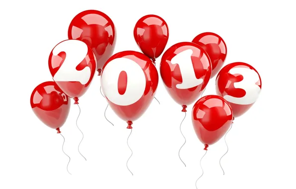 Balls, New Year, red, 2013, prazdinik