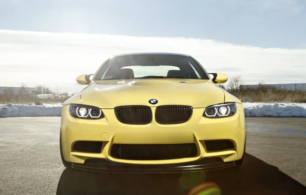 Picture BMW, Yellow, E92, Glare, M3