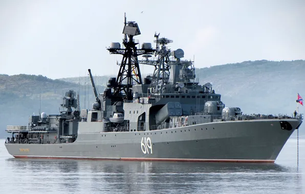 Picture project 1155, large anti-submarine ship, Severomorsk