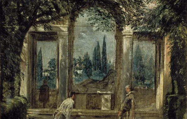 Interior, picture, Diego Velazquez, Villa Medici in Rome. Pavilion Of Ariadne