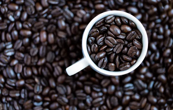 Coffee, mug, coffee beans