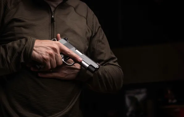 Gun, Hands, Male, Handgun, Springfield Armory, Self-loading pistol, Springfield Armory, Springfield Armory Ronin EMP