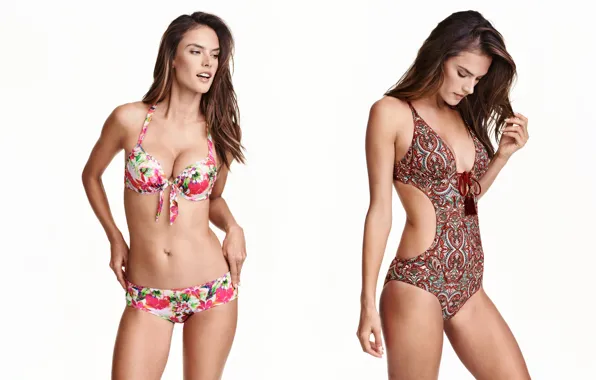Swimsuit, sexy, pose, collage, model, panties, makeup, figure