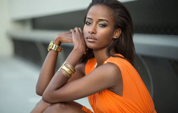 Summer, eyes, look, girl, face, lips, mulatto