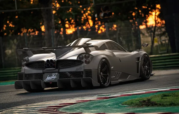 The evening, supercar, Pagani, racing track, To huayr, Imola, 2020