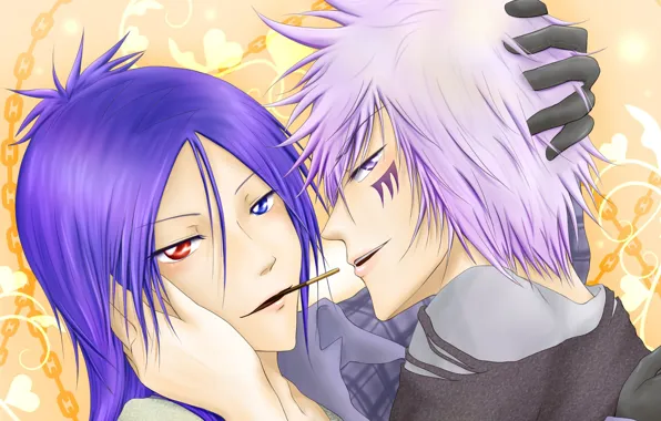 Anime, art, guys, Katekyo Hitman Reborn, Byakuran, Rakudo Mukuro, Teacher mafia Reborn