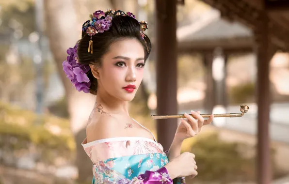 Picture girl, portrait, Asian