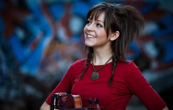 Wall, graffiti, violin, violin, Lindsey Stirling, Lindsey Stirling