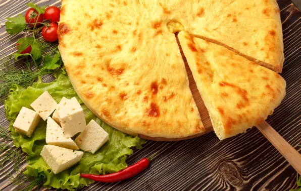 Picture cheese, pie, Suluguni