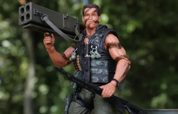 Picture toy, Commando, Arnold Schwarzenegger, ammunition