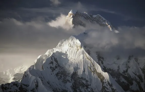 Fog, mountain, Everest