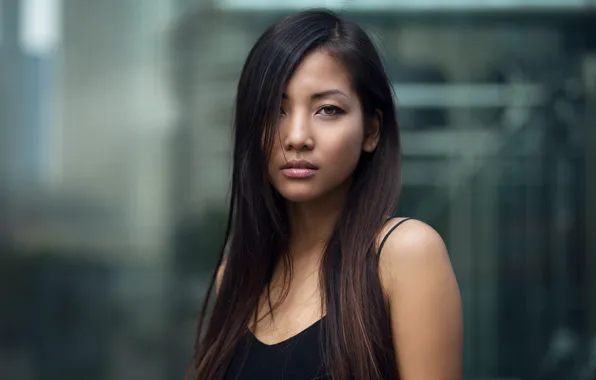 Picture look, background, model, portrait, makeup, brunette, hairstyle, Asian