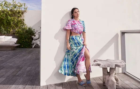 Picture look, girl, pose, wall, Camila Mendes