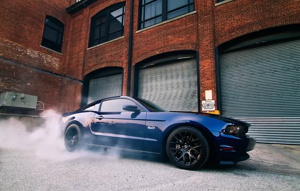 Picture blue, Mustang, Ford, Mustang, muscle car, Ford, blue, muscle car