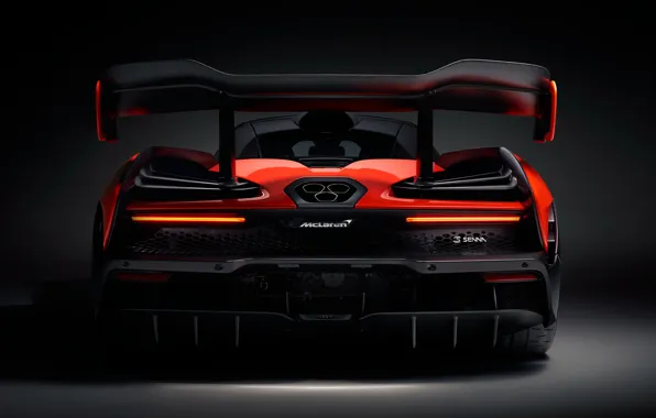 McLaren, spoiler, rear view, 2018, Senna