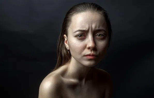 Portrait, piercing, emotion, Real, Stepan Gladkov