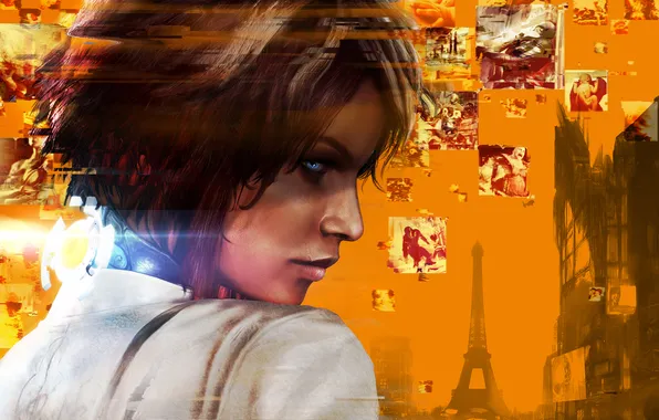 Picture look, girl, memories, the city, hair, Eiffel tower, scar, Remember Me