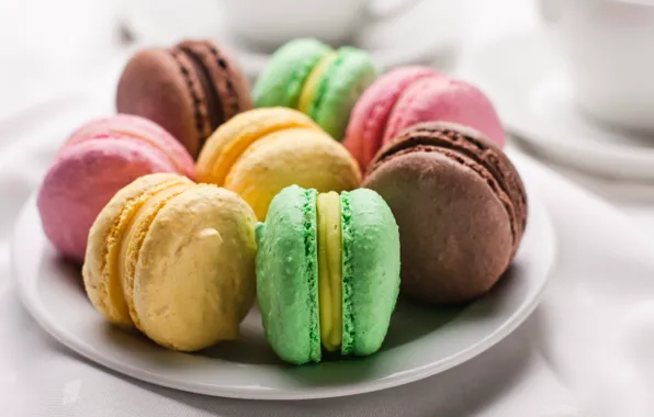 Colorful, cakes, macaroon