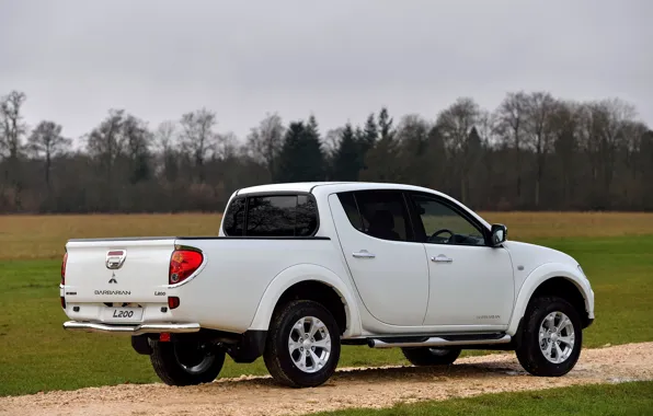 Field, white, Mitsubishi, pickup, 2014, Barbarian, L200