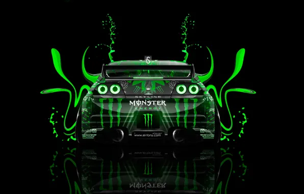 Picture Black, Green, Style, Nissan, Wallpaper, GTR, Background, Nissan