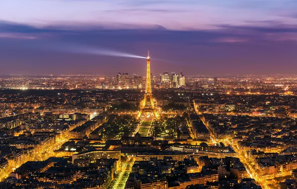 Light, the city, lights, France, Paris, tower, home, the evening
