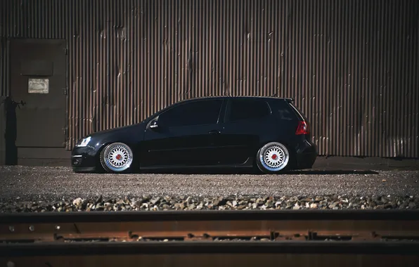 Picture black, tuning, volkswagen, profile, Golf, golf, Volkswagen, MK5