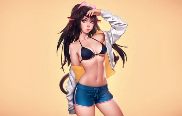 Picture girl, anime, art