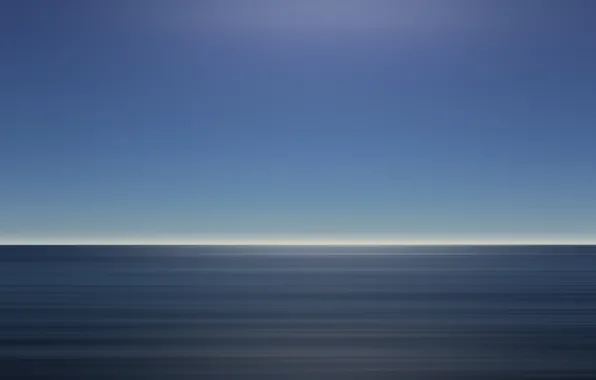 Picture sea, minimalism, excerpt, blue