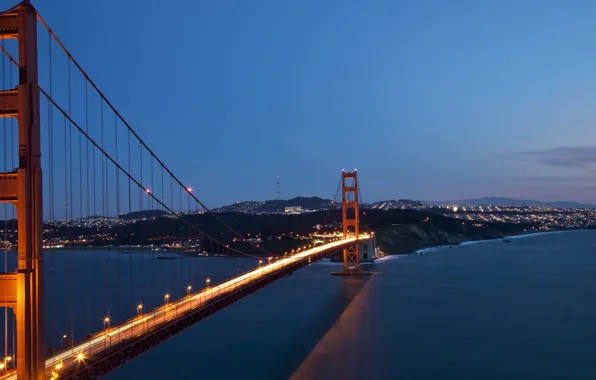Bridge, lights, America