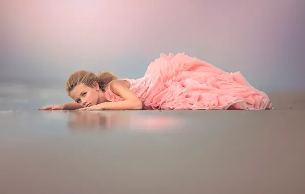 Beach, dress, girl, the beach, Julia Altork